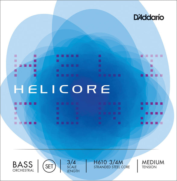 D'Addario Helicore Double Bass String Set 3/4 Orchestral