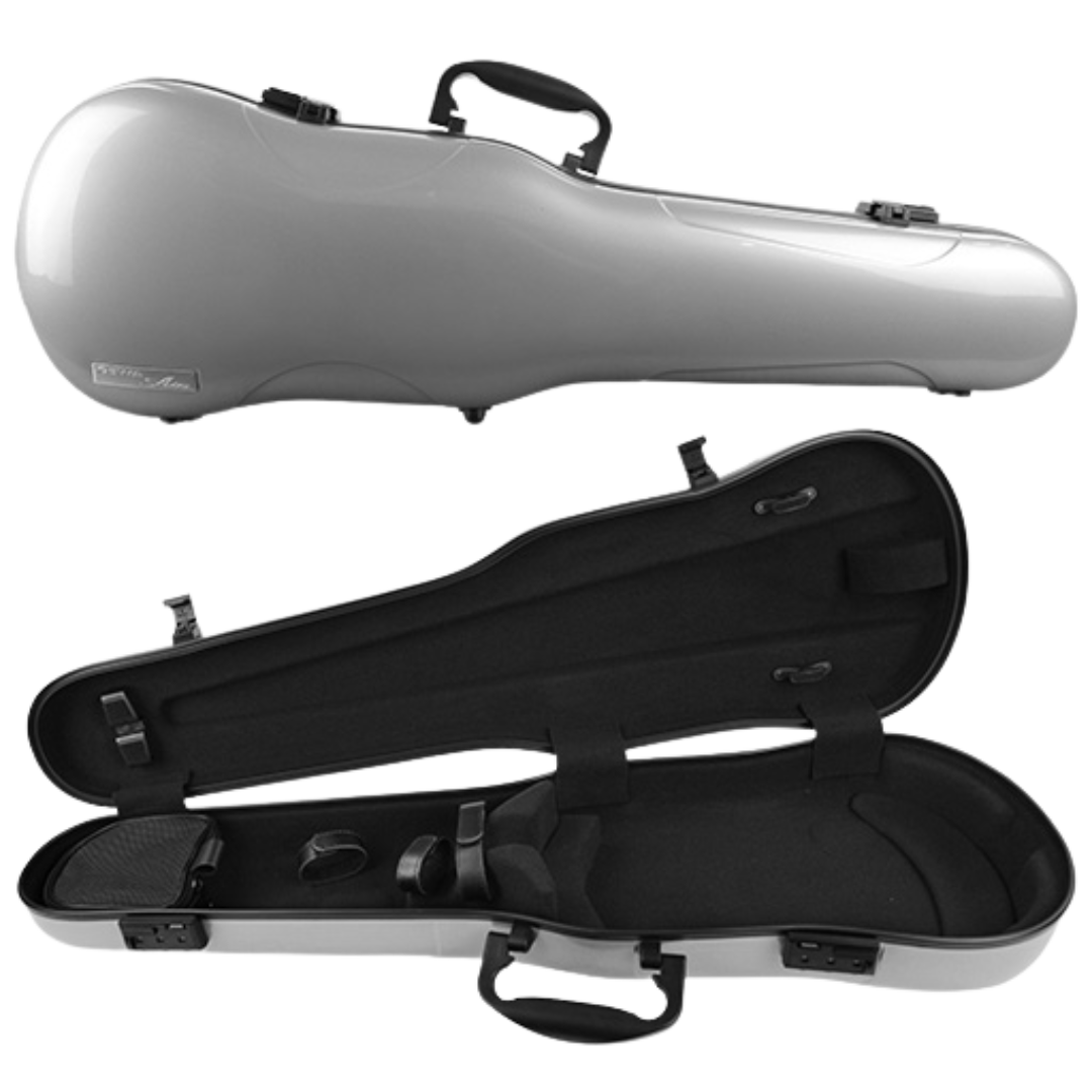 GEWA Air 1.7 Shaped Violin Case 4/4 Metallic Silver Simply for Strings