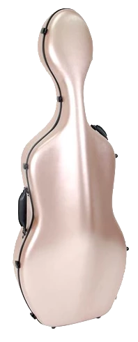HQ Polycarbon Cello Case 4/4 - Brushed Rose Gold