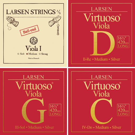 Larsen Virtuoso Viola String Set Extra Long Simply for Strings