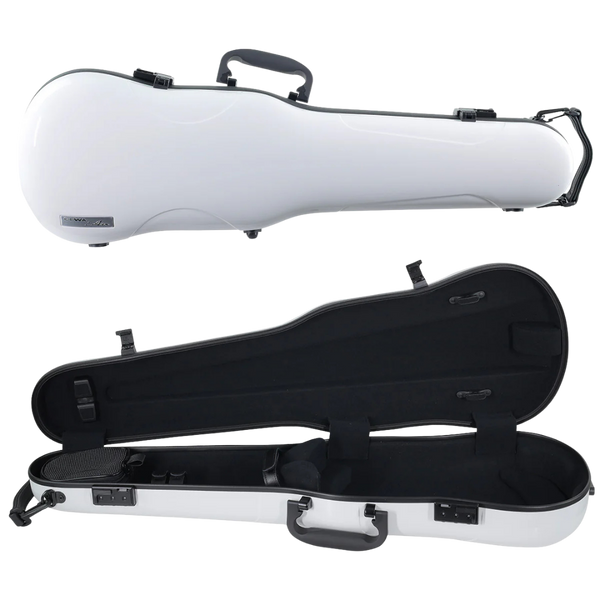 GEWA Air 1.7 Shaped Violin Case 4/4 White Gloss with Subway Handle