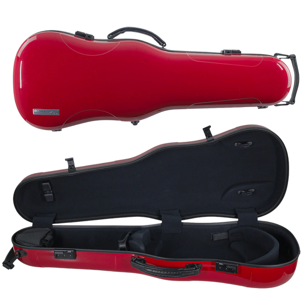 GEWA Air Shaped Viola Case Adjustable Gloss Red with Subway Handle