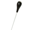 TAKT Baton 13" - White Stick with Pear Shaped Ebony Handle and Parisian Eye