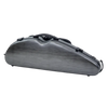 HQ Polycarbon Violin Case Half Moon Adjustable 1/2-4/4 - Brushed Silver/Black