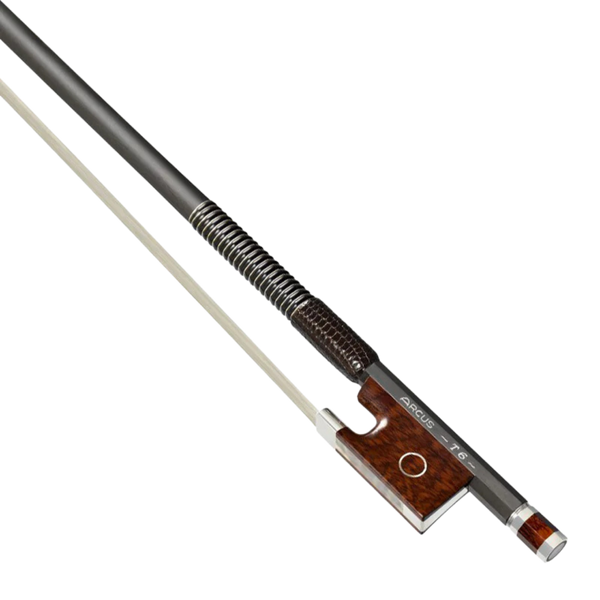 Arcus Violin Bow: T6 Carbon Fibre with Silver Fittings and Snakewood Frog
