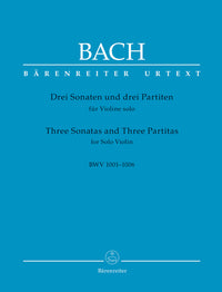 Bach, J.S., Three Sonatas And Three Partitas BWV 1001-1006 for Violin (Barenreiter)
