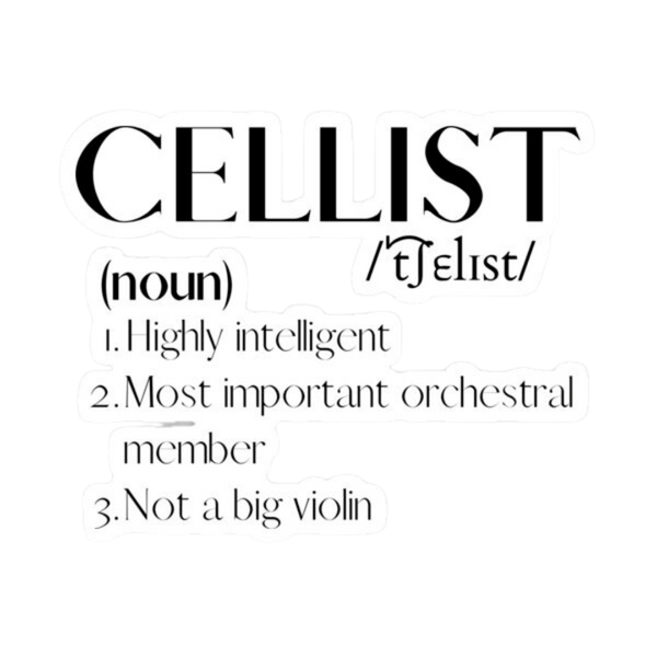 Sticker - Cellist Definition