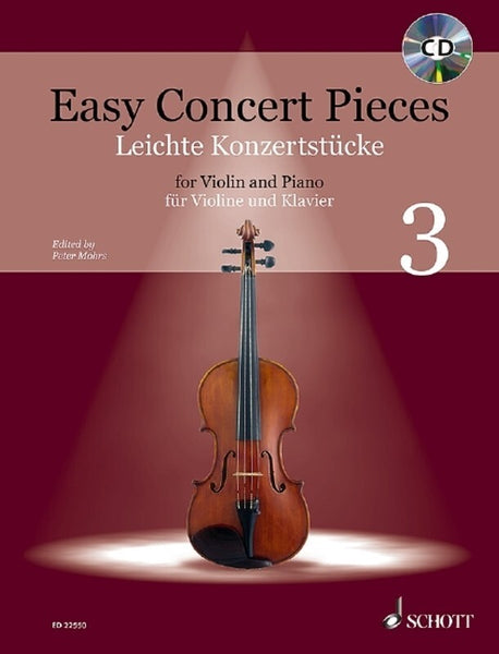 Easy Concert Pieces Volume 3 for Violin and Piano with CD (Schott)