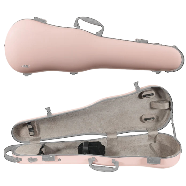 JML Carbon Fibre 1.5 Shaped Violin Case Sakura Pink 4/4