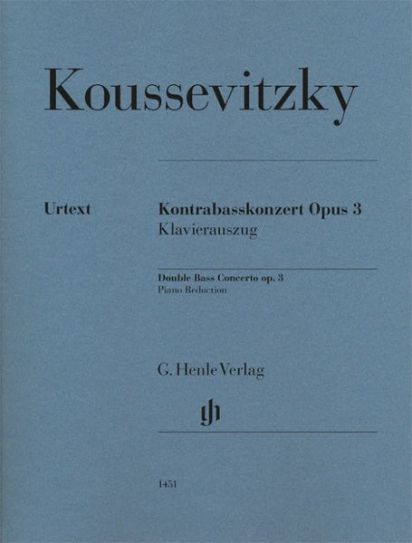 Koussevitzky, Concerto Op. 3 for Double Bass and Piano (Henle)