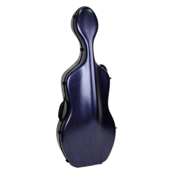 HQ Polycarbon Cello Case 4/4 - Brushed Blue Large