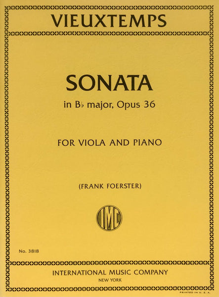 Vieuxtemps, Sonata in B Flat Major Op. 36 for Viola and Piano (IMC)