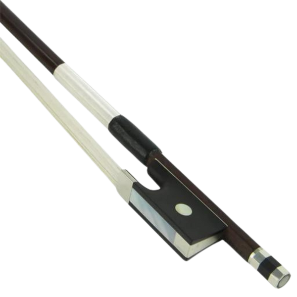 Knoll Brazilwood Nickel Mounted Violin Bow with Round Stick 4/4