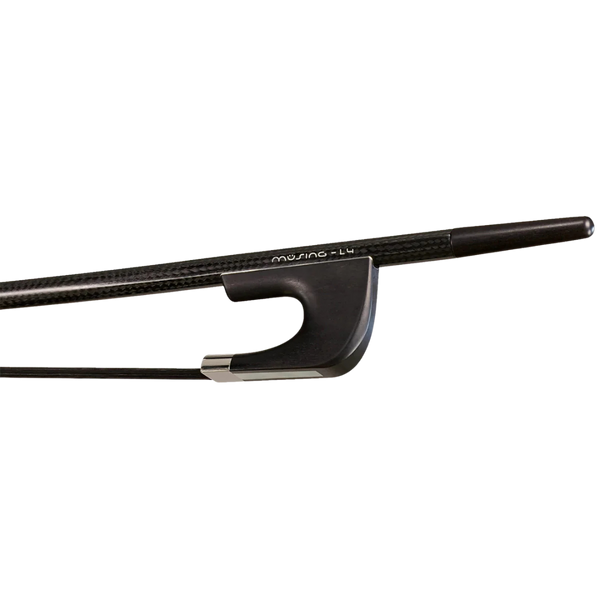 Muesing Double Bass Bow German: L4 Carbon Fibre with Stainless Steel Fittings