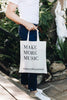Music Tote Bag - Make More Music (Calico)