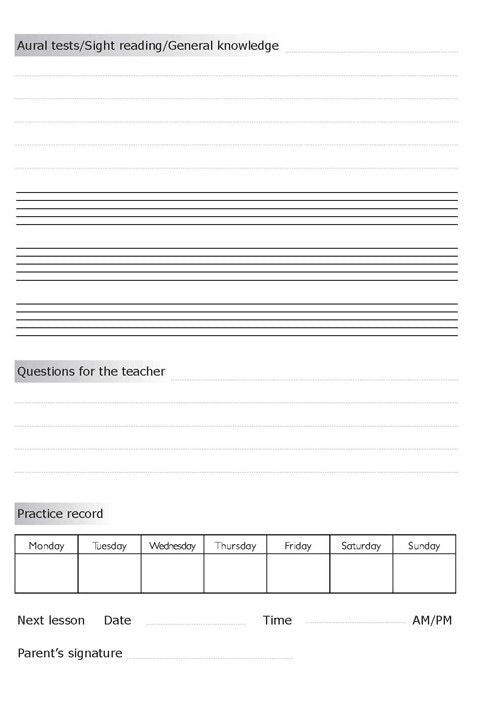 AMEB Music Practice Diary - Azure Design – Simply for Strings