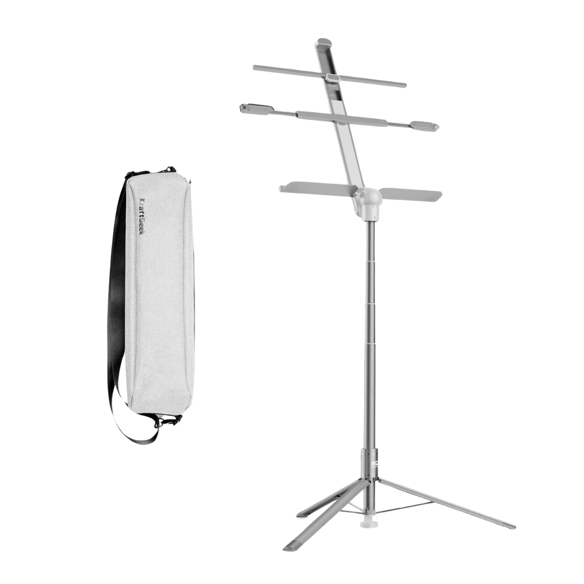 KraftGeek Bravo Music Stand Solo Gig White (Stand and Bag) – Simply for ...