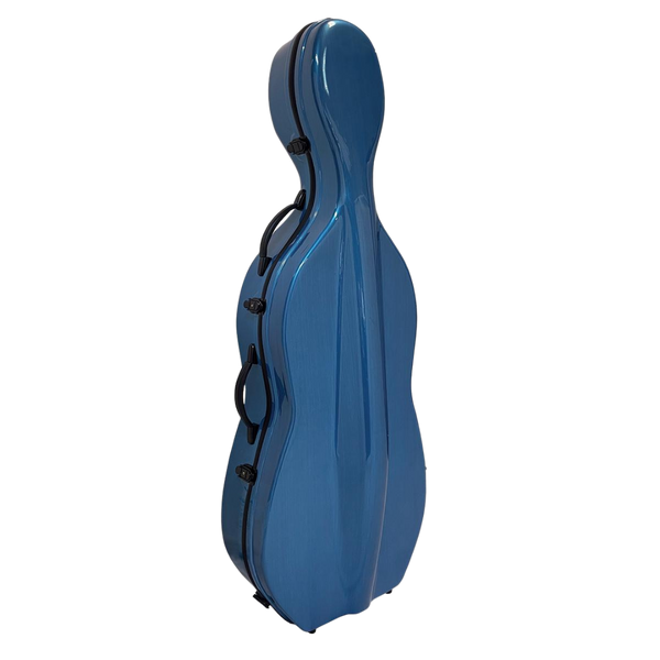 Vivo Deluxe Fibreglass Cello Case 4/4 Brushed Blue