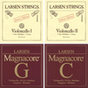Larsen Solo/Magnacore Cello Combination String Set 4/4 - Larsen Solo A + D (Med) & Magnacore G and C