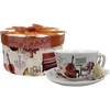 Cup and Saucer - Elegant Music Design with Gift Box