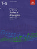 ABRSM Cello Scales and Arpeggios Grades 1-5 from 2012
