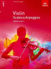 ABRSM Violin Grade 1 Scales and Arpeggios from 2012
