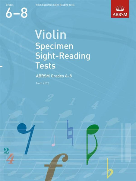 ABRSM Violin Specimen Sight Reading Tests Grades 6-8 from 2012
