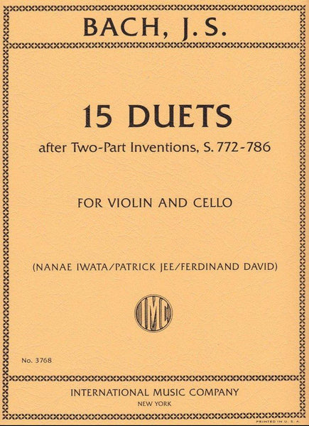 Bach, 15 Duets after Two-Part Inventions for Violin and Cello (IMC)