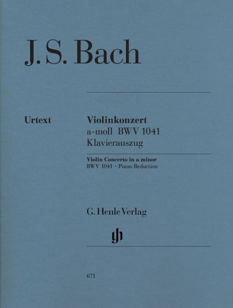 Bach, J.S., Concerto in A Minor BWV 1041 for Violin and Piano (Henle)
