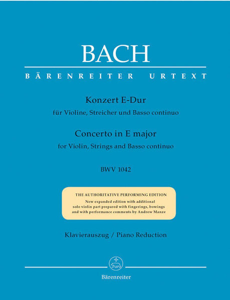 Bach, J.S., Concerto in E BWV 1042 for Violin and Piano (Barenreiter)