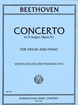 Beethoven, Concerto in D Op. 61 for Violin and Piano (IMC)