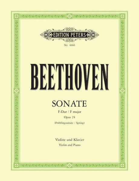 Beethoven, Sonata in F Op. 24 Spring for Violin and Piano (Peters)