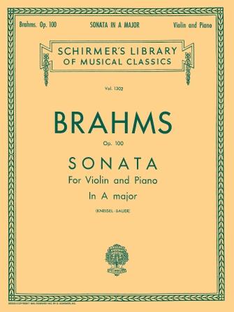 Brahms, Sonata in A Op. 100 for Violin and Piano (Schirmer)