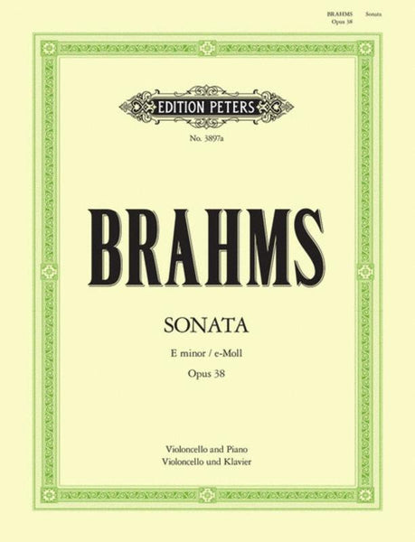 Brahms, Sonata in E Minor Op. 38 for Cello and Piano (Peters)