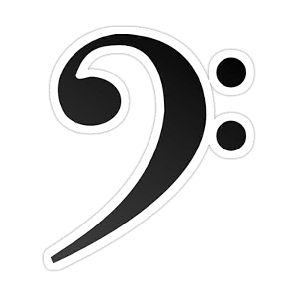 Case Decoration Sticker - Bass Clef