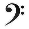 Case Decoration Sticker - Bass Clef