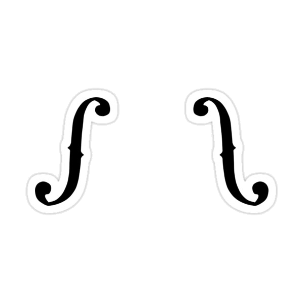 Case Decoration Sticker - F-Holes