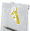 Case Decoration Sticker - Yellow Scroll