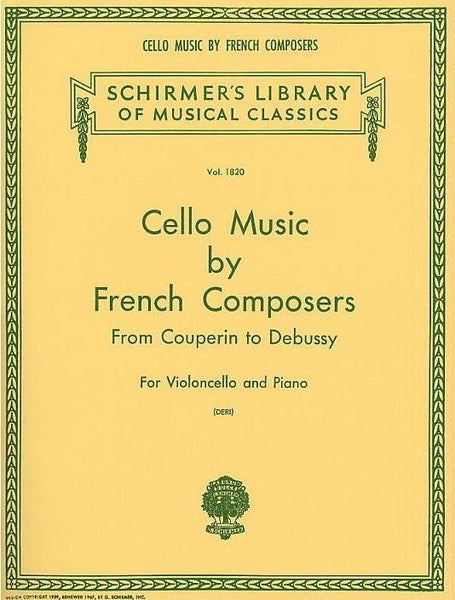 Cello Music by French Composers (Schirmer)