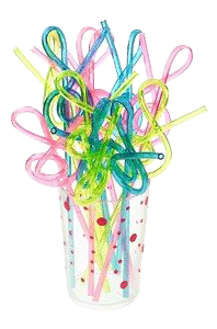 Coloured Straws