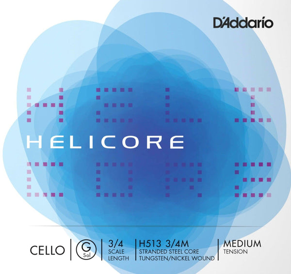 D'Addario Helicore Cello G String 3/4 Medium