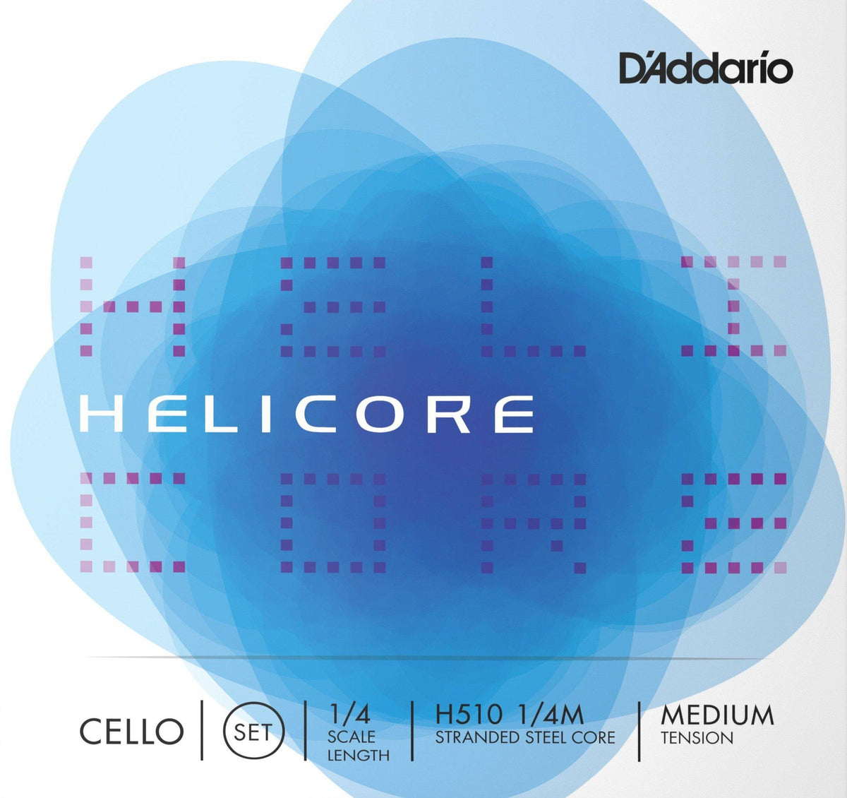 D'Addario Helicore Cello String Set 1/4 Medium Simply for Strings