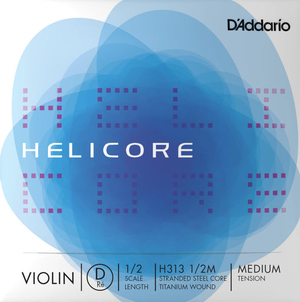 D'Addario Helicore Violin D String 1/2