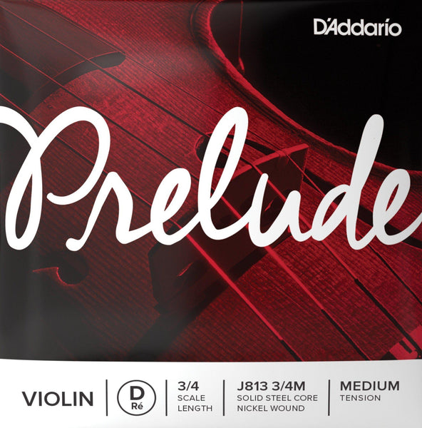 D'Addario Prelude Violin D String 3/4