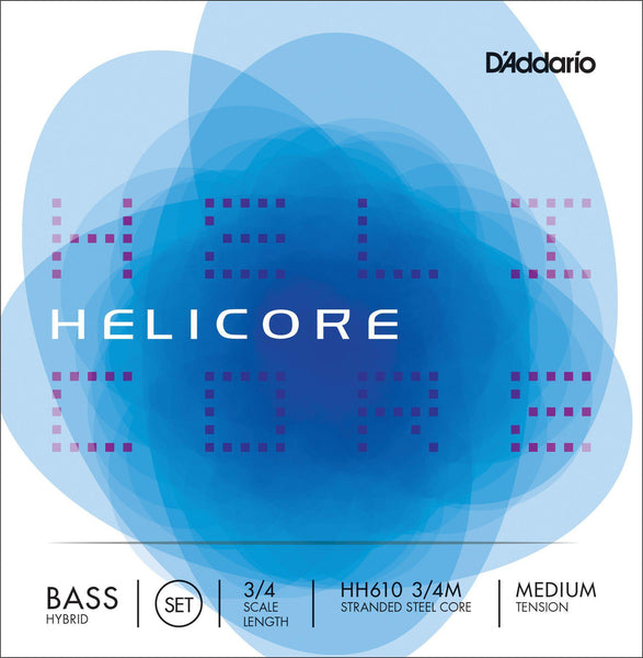 D'addario Helicore Double Bass String Set 3/4 Hybrid