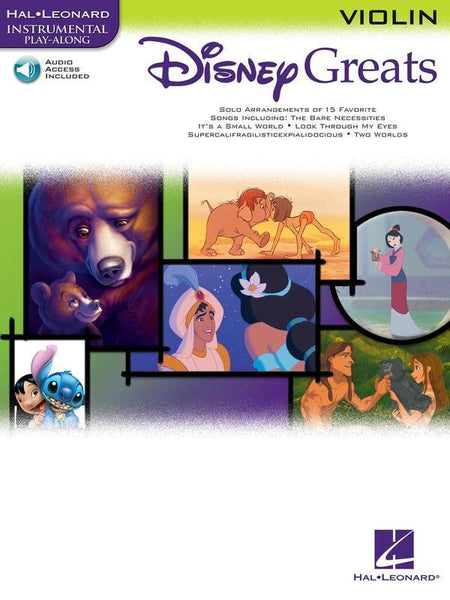 Disney Greats for Violin with Online Accompaniments