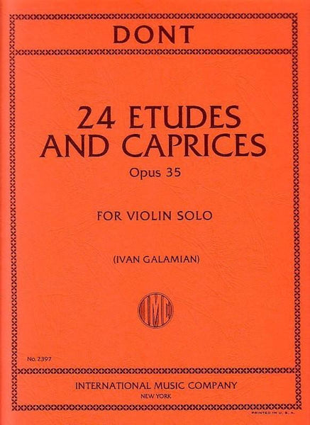 Dont, 24 Etudes and Caprices Op. 35 for Violin (IMC)