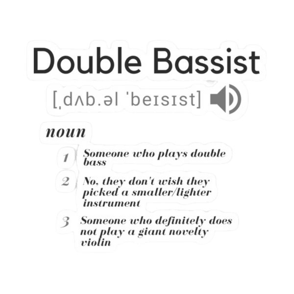 Sticker - Double Bassist Definition