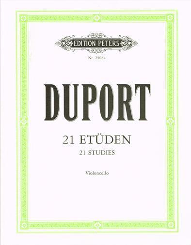 Duport, 21 Etudes for Cello (Peters)
