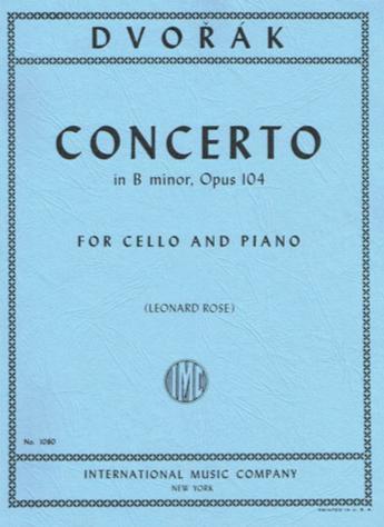 Dvorak, Concerto in B Minor Op. 104 for Cello and Piano (IMC)